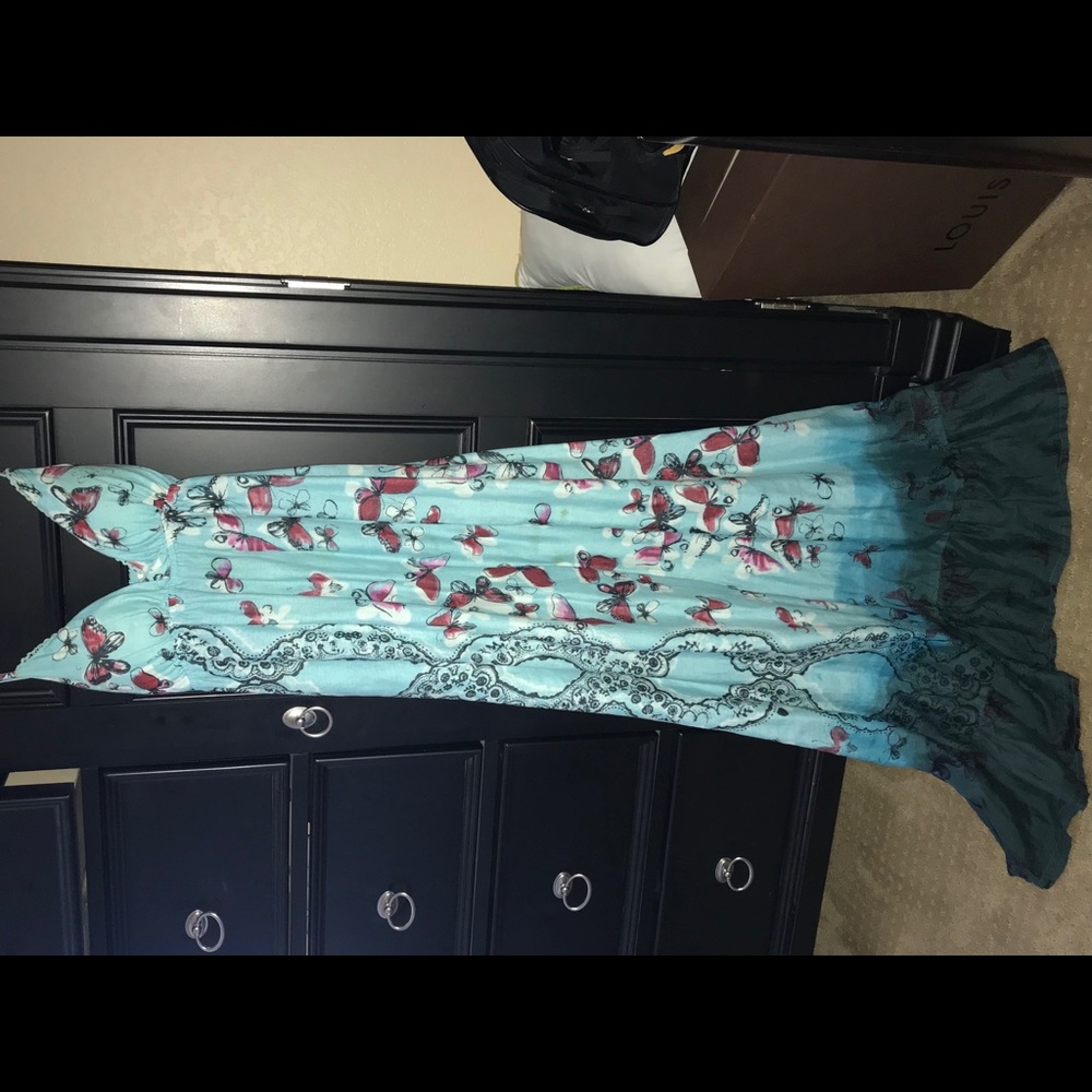 Blue floral Maxi dress
